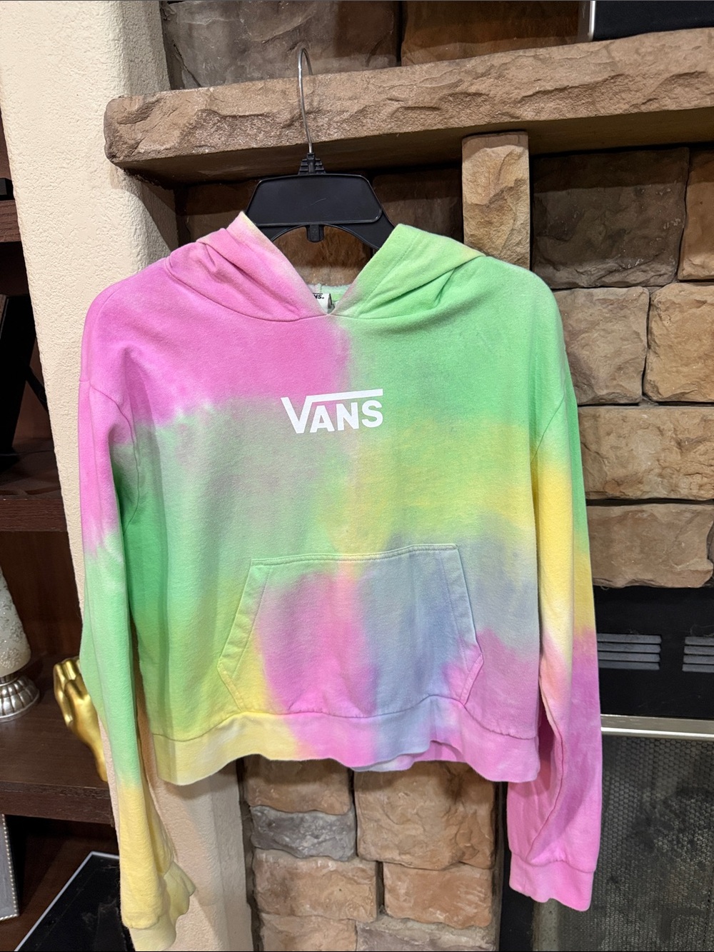 Vans Women’s Tie-Dye Hoodie Sweatshirt - Pink, Green, Yellow